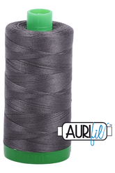 Aurifil Mako 40wt 2-ply Cotton 1000 m 1094 yd. spool - 2630 Dark Pewter